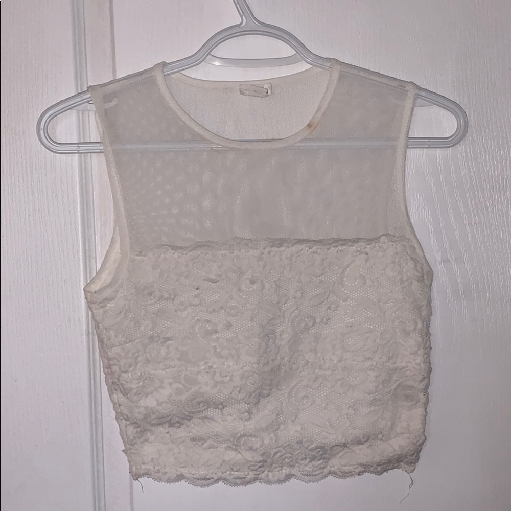 White lace top